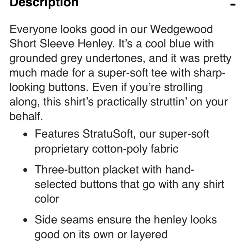 Fresh Clean Tees Men’s Short Sleeve Henley, Wedgewood - Picture 5 of 7